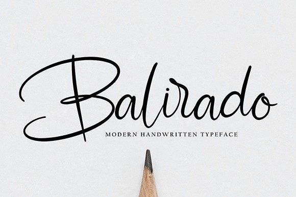 Balirado Script Font for Handmade Brands