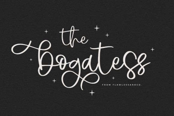 Bogatess: A Romantic Script Handwritten Font for Branding