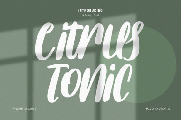 Citrus Tonic Font for Handmade Creatives