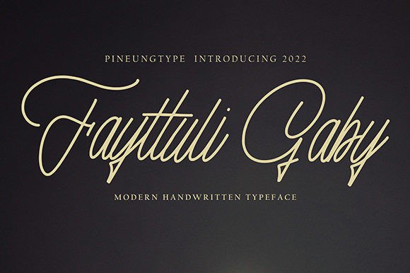 Fayttuli Gaby Script Font for Elegant Branding