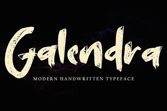 Galendra: A Bold Brush Script Font for Editorial Impact