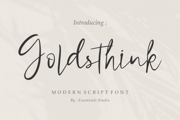 Goldsthink: A Modern Script Font for Handmade Brands