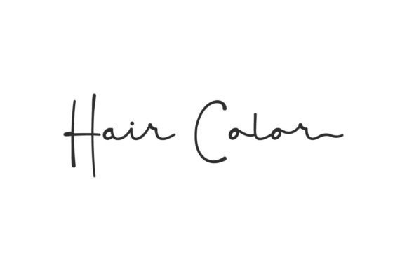 Hair Color Script Handwritten Font for Unique Brand Designs