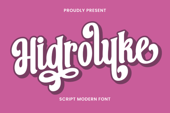 Hidroluke: A Modern Script Font for Logotype Design