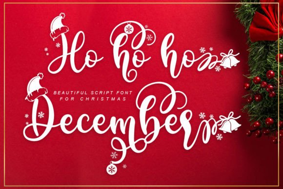 Ho Ho Ho December Script Font for Holiday Web Design