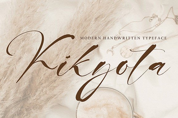 Kikyota: A Romantic Script Handwritten Font for Digital Branding