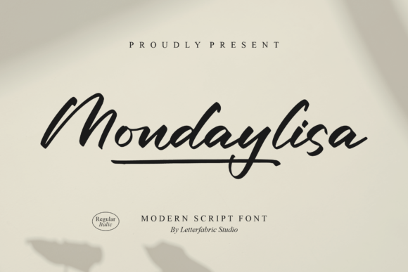 Mondaylisa: A Modern Script Font for Small Business Branding