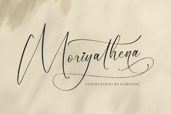 Moriyathena: A Luxurious Script Font for Handmade Brands