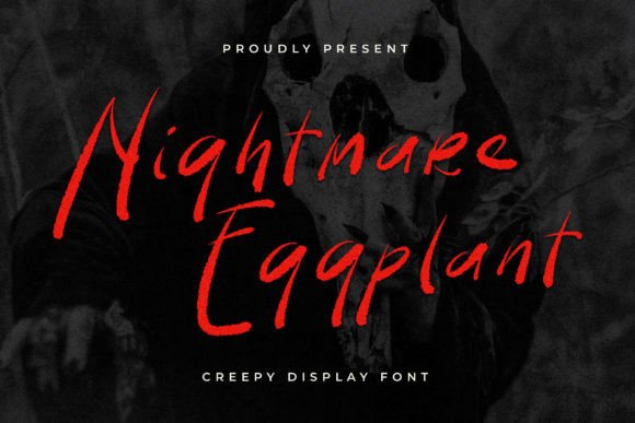 Nightmare Eggplant: Creepy Handwritten Font for Crafters