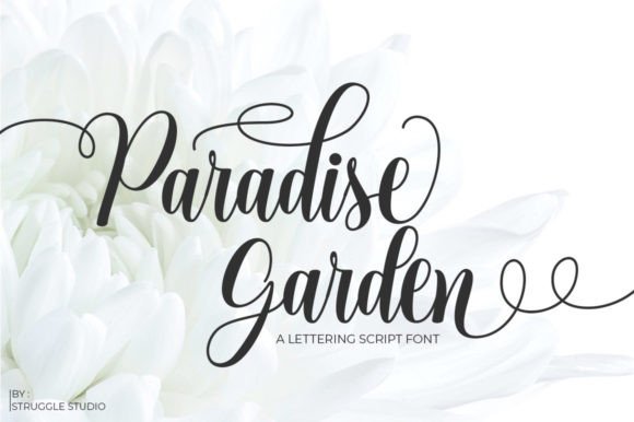 Paradise Garden Script Handwritten Font for Elegant Design
