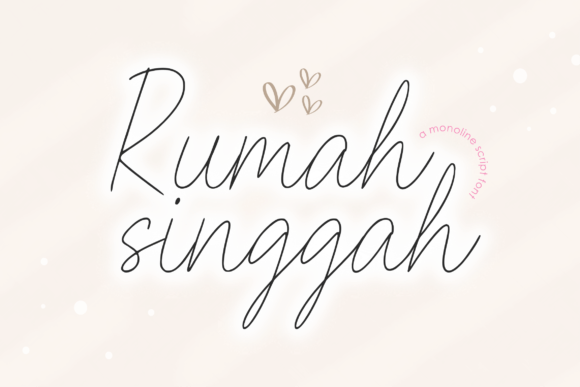 Rumah Singgah: A Monoline Script Font for Elegant Digital Branding