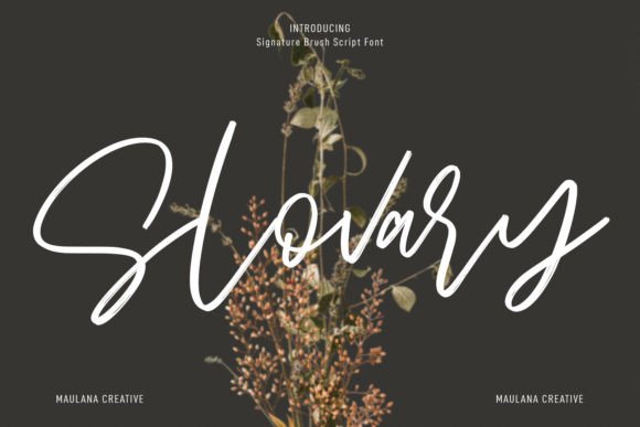 Slovary Script Font for Elegant Brand Identity Projects