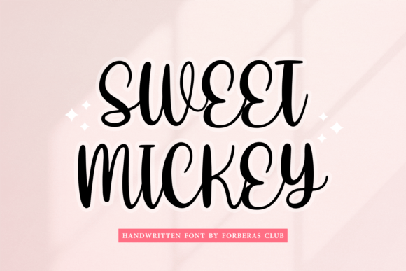 Sweet Mickey: A Flowing Handwritten Uppercase Script Font for Digital Design